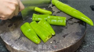 虾滑酿青椒的做法步骤：3