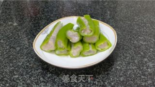 虾滑酿青椒的做法步骤：5