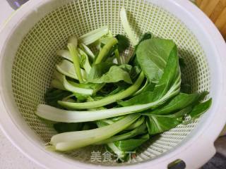青菜炒黄豆的做法步骤：1