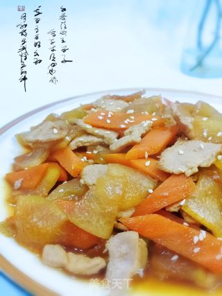 冬瓜炒肉片的做法步骤：1