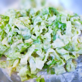 油麦菜鸡蛋饼的做法步骤：5