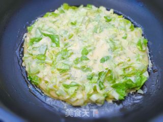 油麦菜鸡蛋饼的做法步骤：6