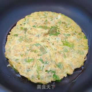油麦菜鸡蛋饼的做法步骤：7