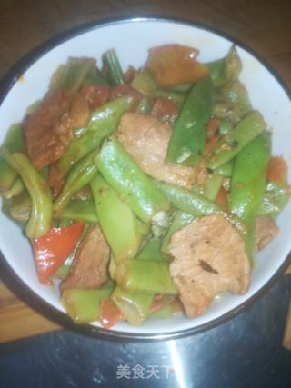 豆角炒肉的做法步骤：7