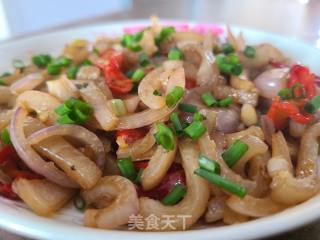 洋葱炒猪皮的做法步骤：8
