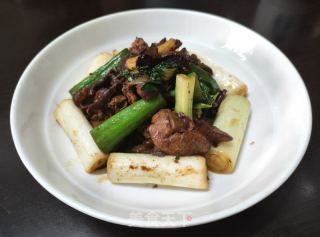 大葱炒鸡杂的做法步骤：7