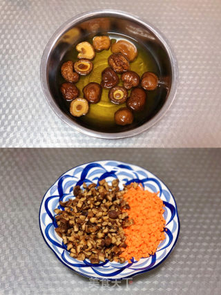 香菇猪肉纸皮烧麦的做法步骤：1