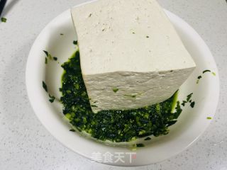 菠菜豆腐沫的做法步骤：4