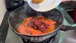 番茄炒鸡蛋牛肉的做法步骤：8