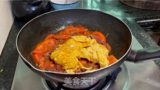 番茄炒鸡蛋牛肉的做法步骤：9