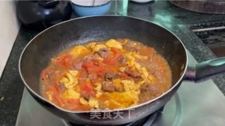 番茄炒鸡蛋牛肉的做法步骤：11
