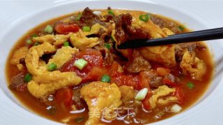 番茄炒鸡蛋牛肉的做法步骤：12
