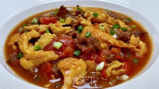 番茄炒鸡蛋牛肉的做法步骤：13