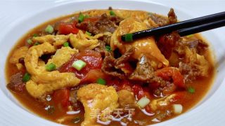 番茄炒鸡蛋牛肉的做法步骤：14