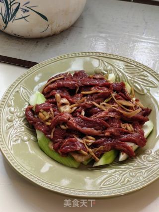丝瓜蒸牛肉的做法步骤：3