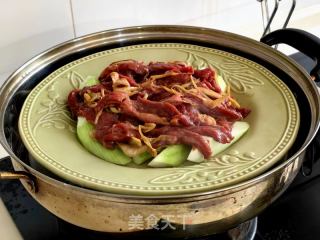 丝瓜蒸牛肉的做法步骤：4