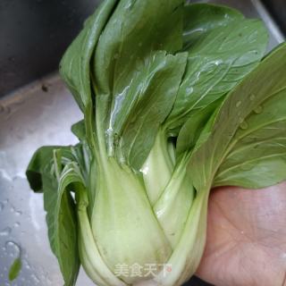 烤贝炒油菜的做法步骤：3