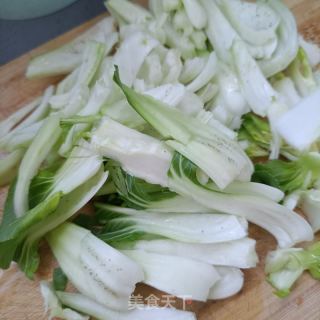 烤贝炒油菜的做法步骤：4
