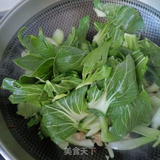 烤贝炒油菜的做法步骤：9