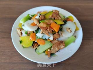 鸡肉南瓜炒年糕的做法