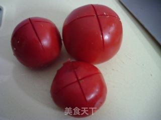 油豆腐番茄夜开花羹的做法步骤：3