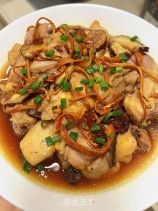虫草花蒸鸡的做法步骤：11