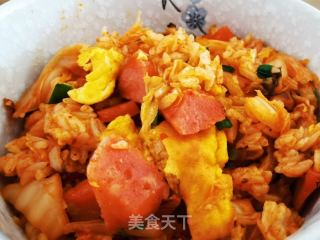 辣白菜炒饭的做法步骤：10