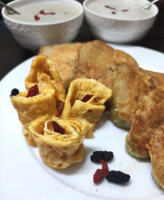 蛋香煎粽的做法步骤：8