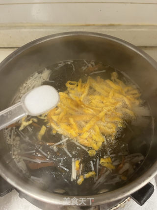 五彩发菜汤的做法步骤：8