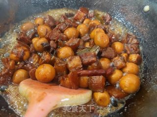 手残版红烧肉鹌鹑蛋的做法步骤：8