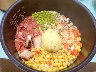 腊味焖饭的做法步骤：4