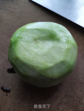 醋香芥兰头的做法步骤：1