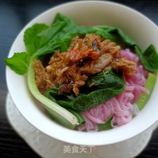 秃黄油拌火龙果面的做法步骤：6