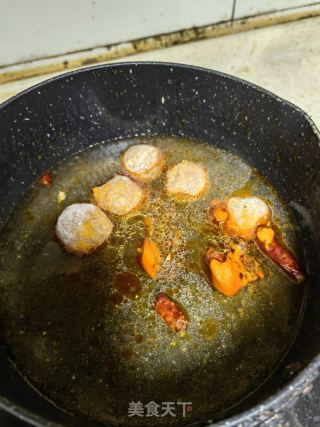 火锅肉丸子配红薯粉的做法步骤：2