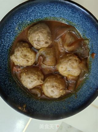 火锅肉丸子配红薯粉的做法步骤：5
