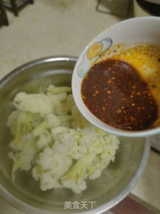 辣椒汁淋花菜的做法步骤：7