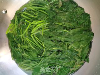 菠菜煮豆腐丸子的做法步骤：6