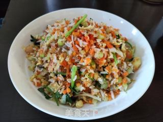 肉末虾粒炒饭的做法步骤：12