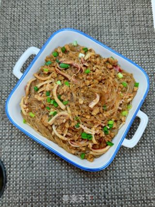 肉沫干鱿鱼炒粉丝的做法步骤：12