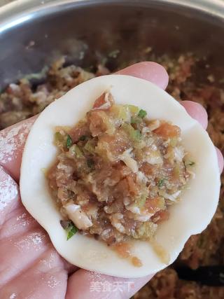 冬至吃饺子喽～猪肉白萝卜饺子的做法步骤：8