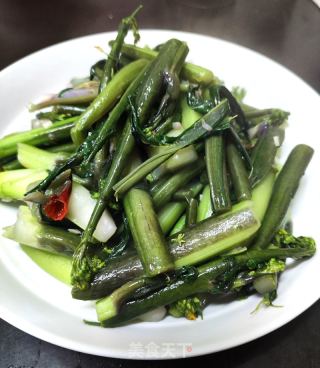蒜蓉炒红菜苔的做法步骤：8