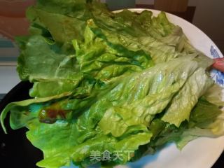 蚝油罗马生菜的做法步骤：1