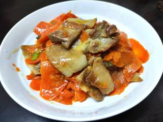 胡萝卜焖肉片的做法步骤：7
