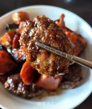 冬笋焖牛肉饼的做法步骤：10