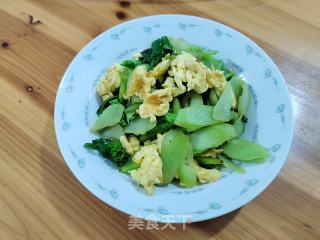 芥兰炒鸡蛋的做法步骤：8