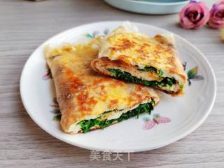 香菜豆腐鸡蛋饼的做法步骤：10