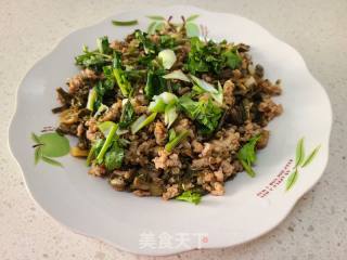 蒜香干豆角炒肉沫的做法步骤：9