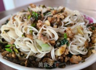 干豆角肉沫捞面的做法步骤：12