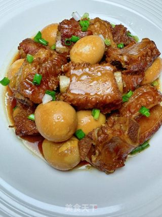 排骨烧鹌鹑蛋的做法步骤：13
