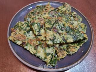 地黄叶鸡蛋煎饼的做法步骤：7